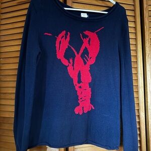 Sperry Navy and Red Lobster Sweater